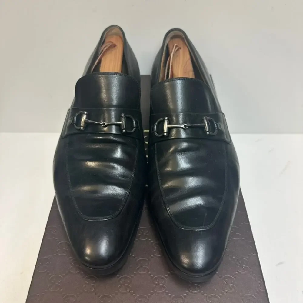 FULLY RESOLED Gucci Horsebit Bit Loafers Black Calf Made in Italy UK 9 US 10 D